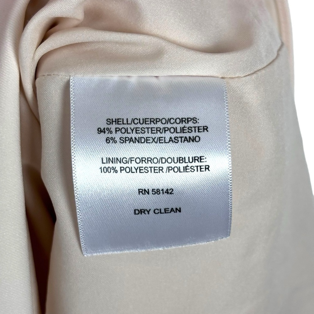 GAL MEETS GLAM ELEANOR PUFF SLEEVE TIE WAIST CREAM SATIN TWILL DRESS - Picture 16 of 16